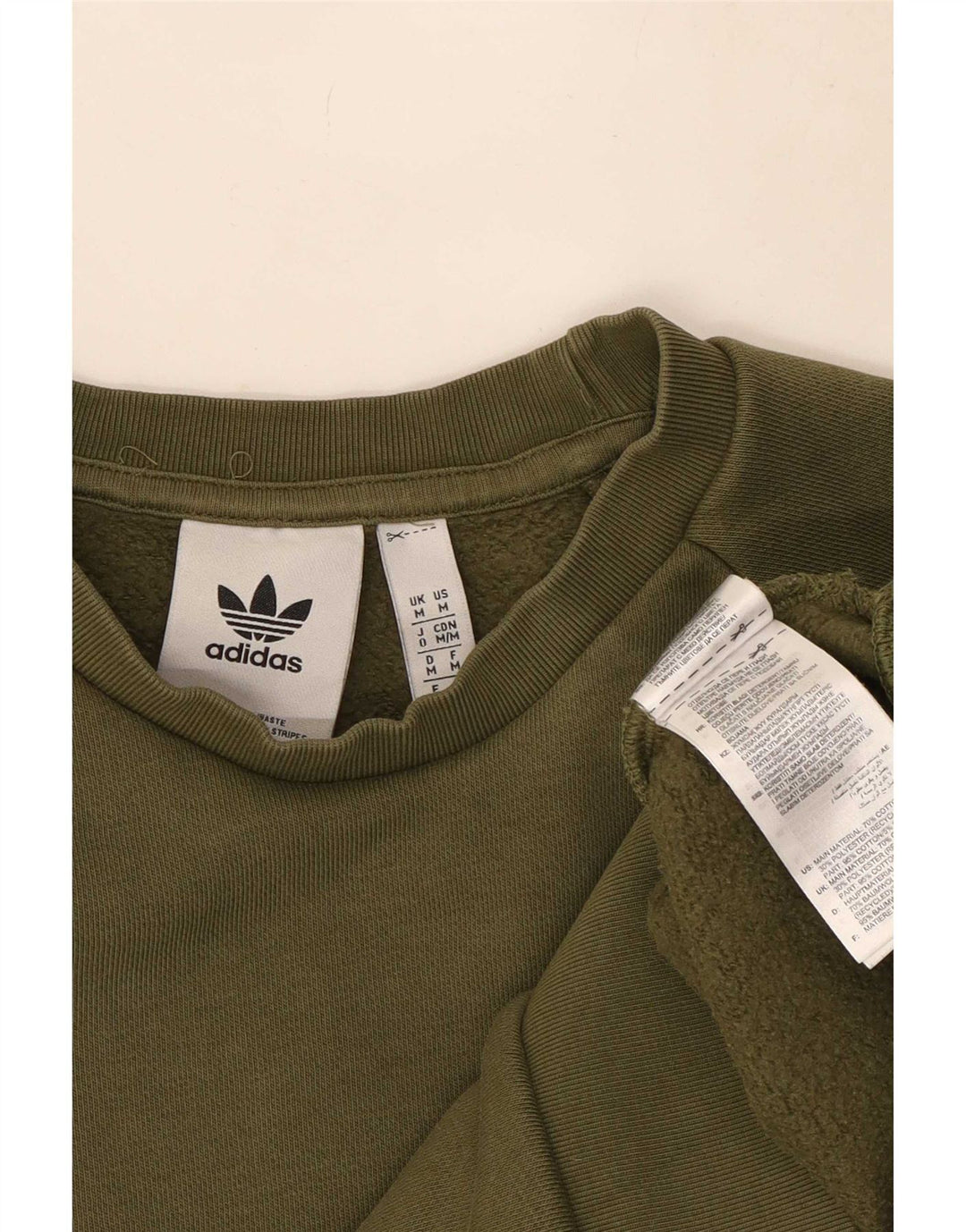 Hanorac pentru bărbați Adidas Jumper Medium Kaki Bumbac