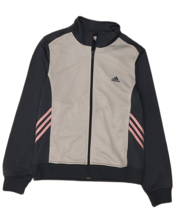 Jachetă de top pentru trening Adidas pentru femei UK 16, mare, albastru bleumarin