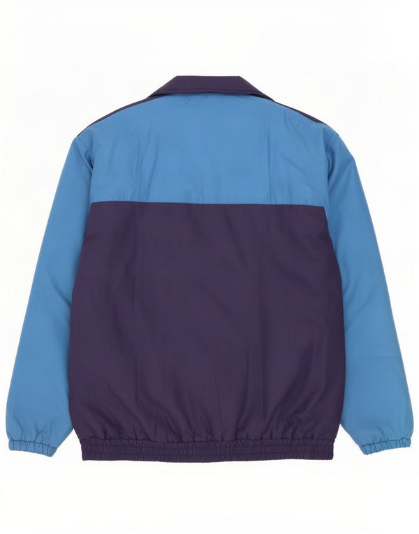 Bomber vintage pentru bărbați UK 40 mare, albastru bleumarin, poliester color bloc