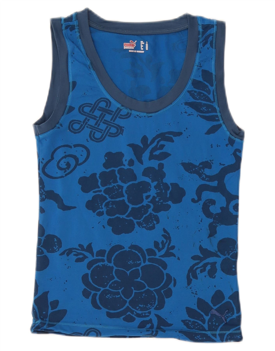 Top cu vestă grafică PUMA pentru femei UK 10 Small Blue Floral