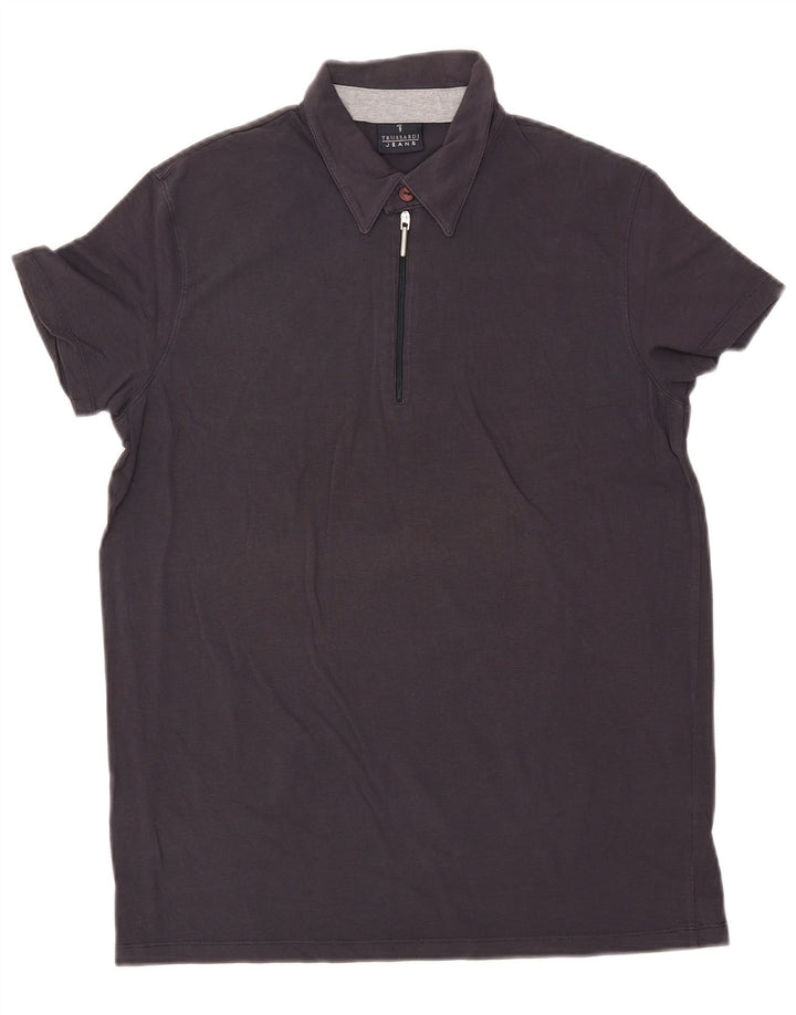 TRUSSARDI JEANS Tricou polo pentru bărbați, mare, albastru bleumarin, bumbac