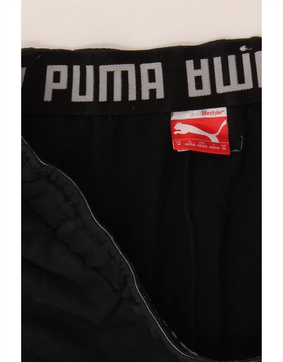 Pantaloni de trening grafic pentru bărbați PUMA Pantaloni de jogging mediu negru