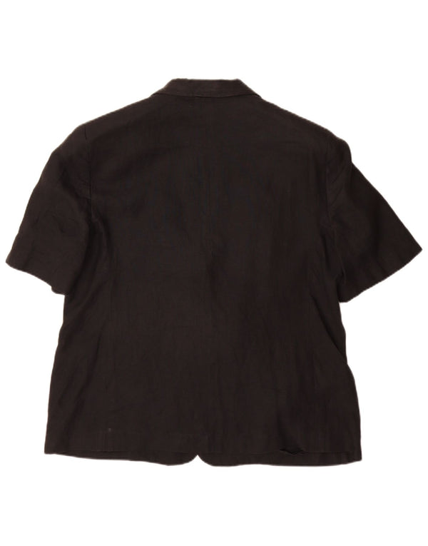 Luisa Spagnoli Jachetă pentru femei cu mânecă scurtă, cu 2 nasturi, IT 52 2XL Negru