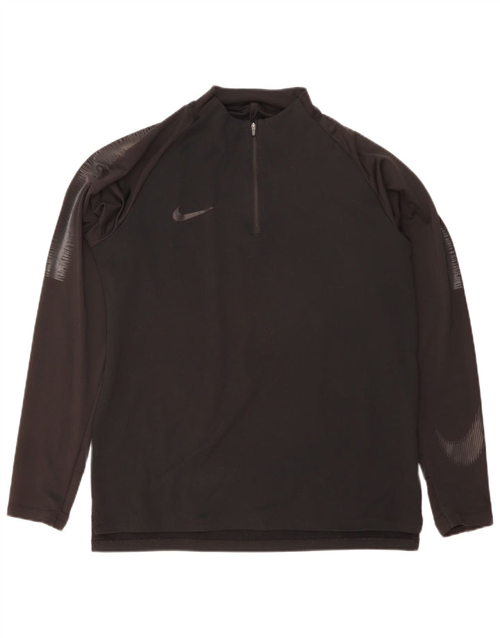 Trening pentru bărbați Dri Fit Graphic Pulover Top Mediu Negru Colorblock