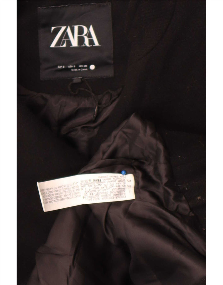 Bomber supradimensionat pentru femei Zara UK 10 Lână neagră mică