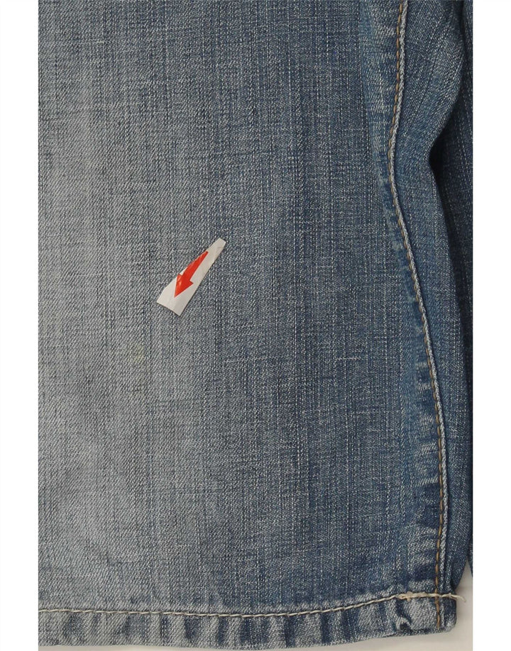 Pantaloni scurți din denim pentru bărbați Gas W34, mare, albastru, bumbac
