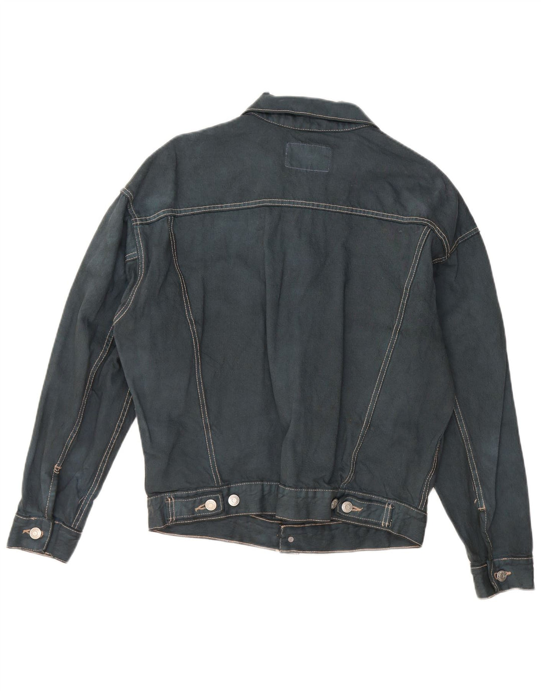 Jachetă de blugi pentru bărbați ZARA UK 38, bumbac, albastru bleumarin mediu