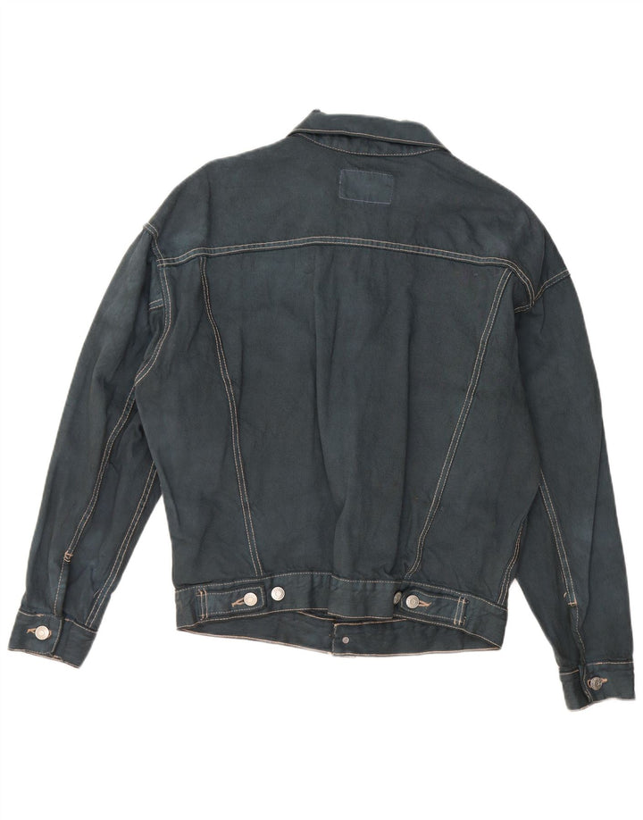 Jachetă de blugi pentru bărbați ZARA UK 38, bumbac, albastru bleumarin mediu