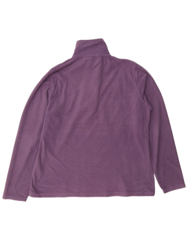 Pulover din lână pentru femei Mountain Warehouse, cu fermoar și gât, UK 14, mare, violet