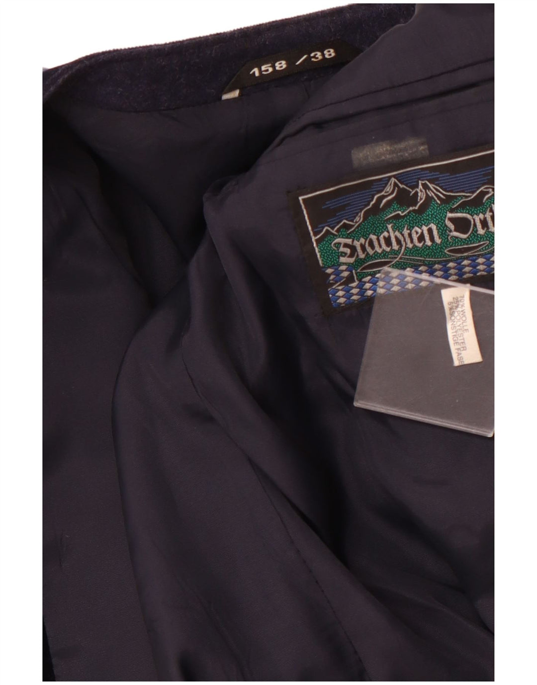 Jachetă blazer pentru femei VINTAGE IT 38 XS Albastru bleumarin Colorblock