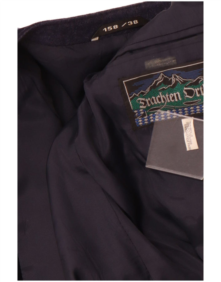 Jachetă blazer pentru femei VINTAGE IT 38 XS Albastru bleumarin Colorblock