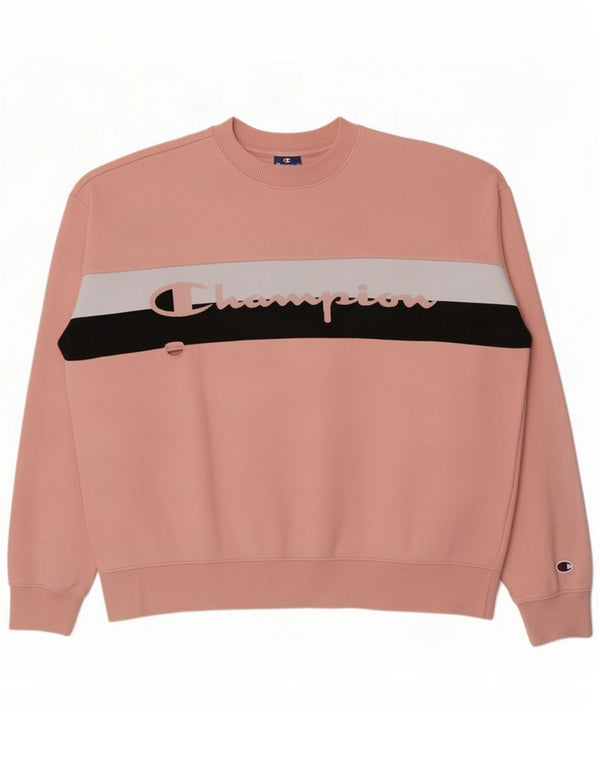 Champion Pulover grafic pentru femei UK 16, mare, roz Colorblock