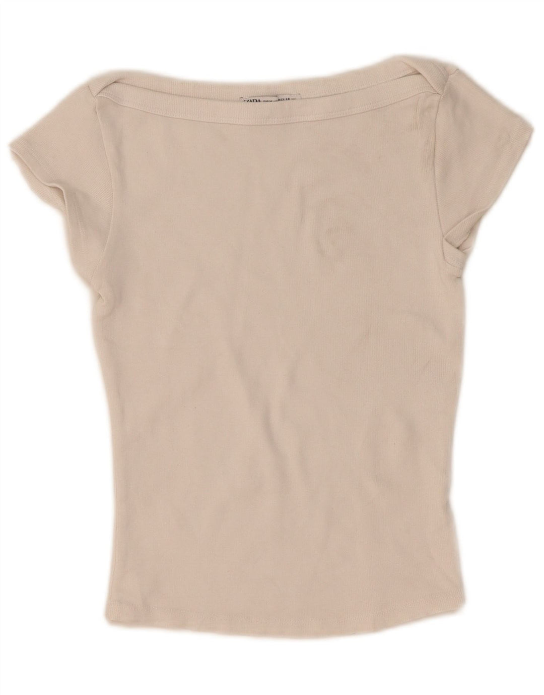 Tricou Crop pentru femei Zara UK 12 Medium White
