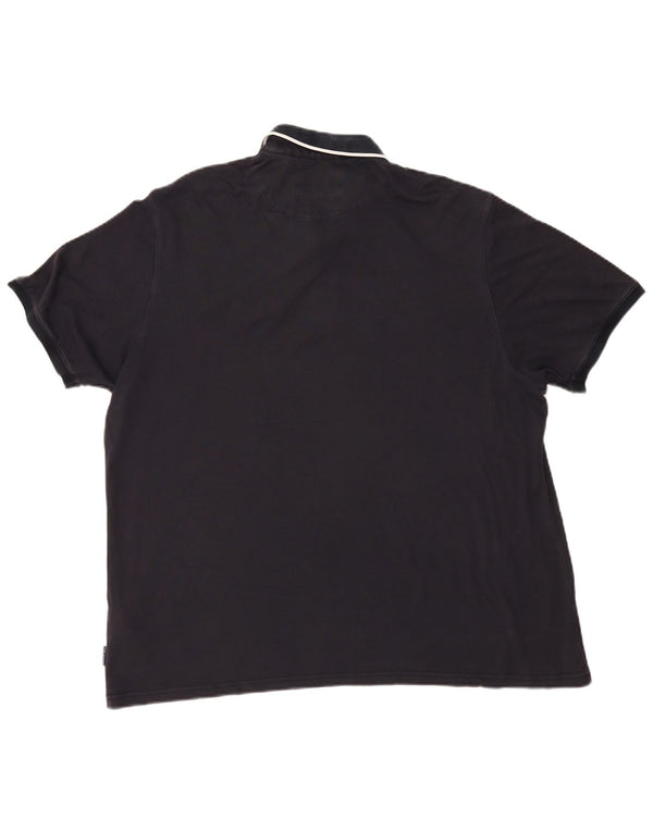 Tricou polo pentru bărbați Ted Baker Mărimea 6 2XL Bumbac negru