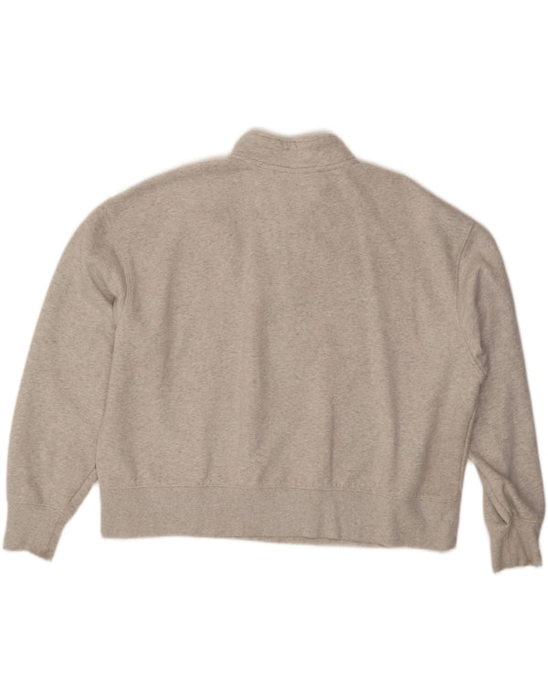 Pulover pentru femei DICKIES, cu fermoar supradimensionat, cu gât, UK 18 XL, bumbac gri