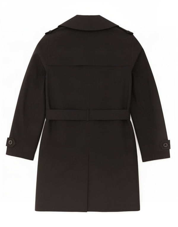 Marks & Spencer Womens Trench Coat UK 12 Medium Black Polyester