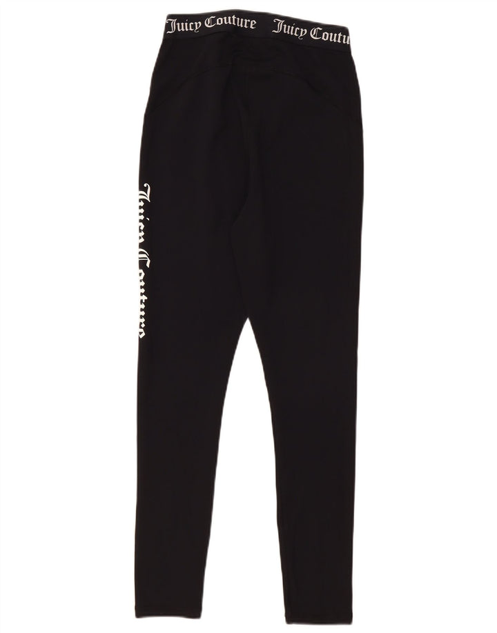Juicy Couture Leggings cu grafică pentru femei UK 12 Poliester mediu negru