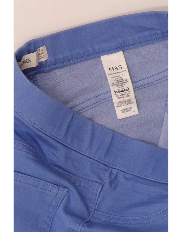 Blugi jegging pentru femei Marks & Spencer UK 10 mic, albastru, bumbac