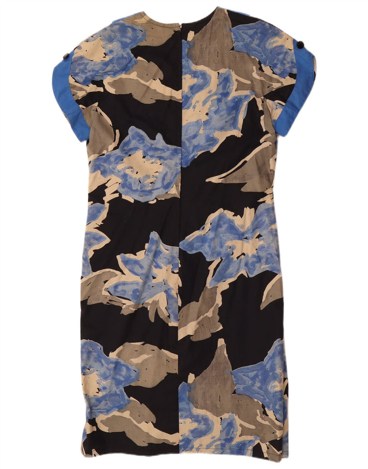VINTAGE Rochie schimbătoare pentru femei UK 16, mare, neagră, florală