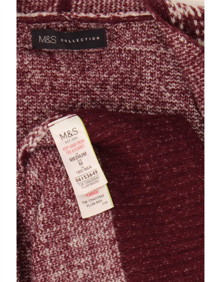 Pulover cardigan cu paragate pentru femei Marks & Spencer UK 12 Burgundy mediu