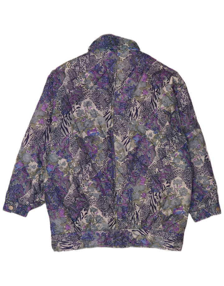 Jachetă bomber cu model abstract pentru femei VINTAGE UK 14 Medium Multicolor