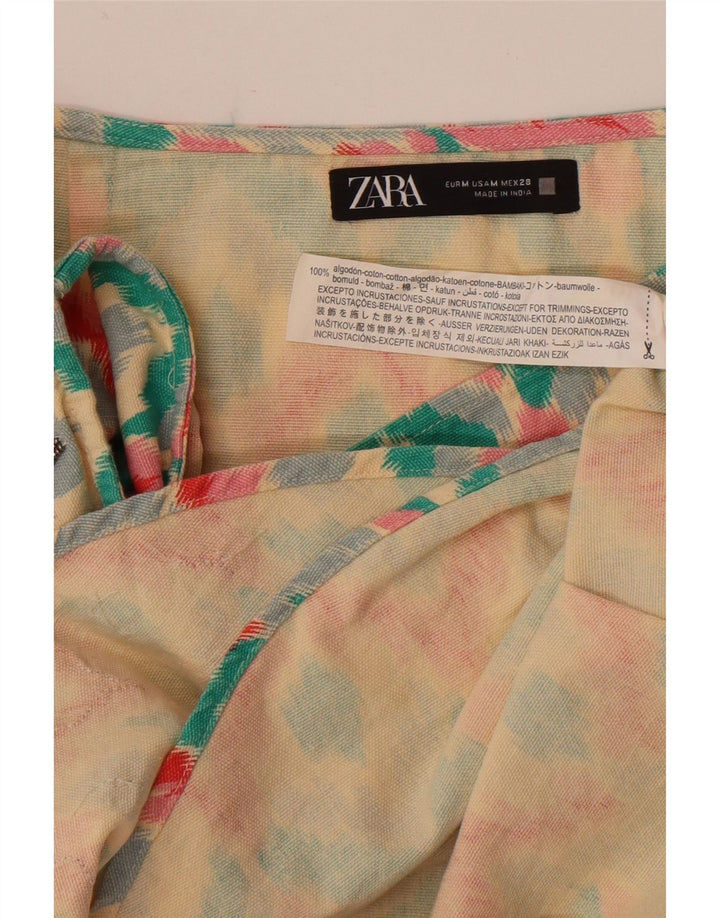 Fusta Wrap Femei Zara Medium W28 Bumbac Geometric Multicolor