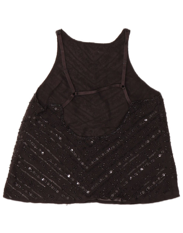 Bluză fără mâneci pentru femei Topshop UK 12 Poliester mediu negru