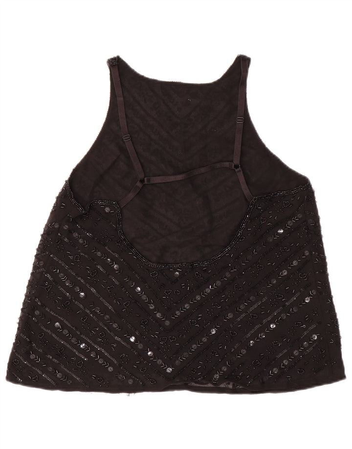 Bluză fără mâneci pentru femei Topshop UK 12 Poliester mediu negru