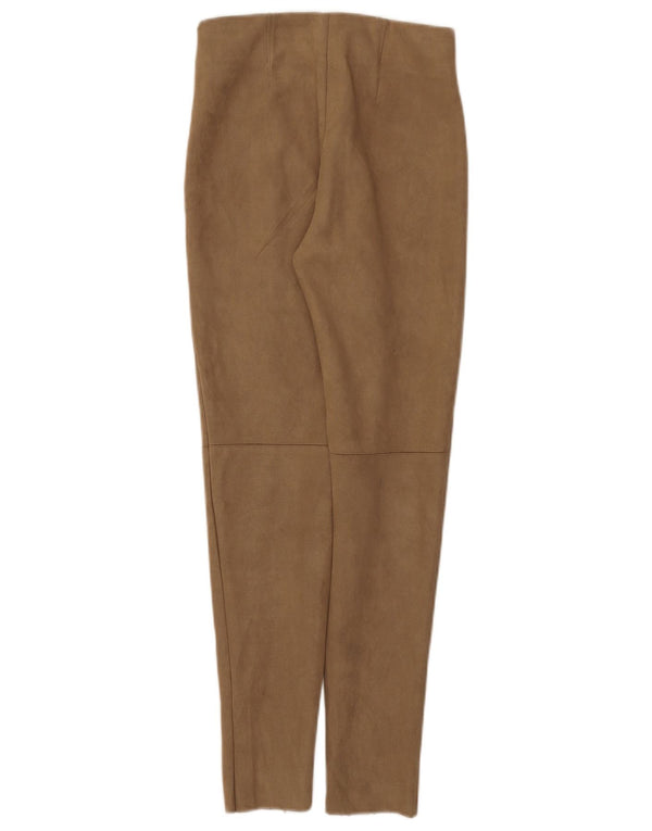 Pantaloni skinny casual pentru femei Zara XS W24 L27 Maro Poliester