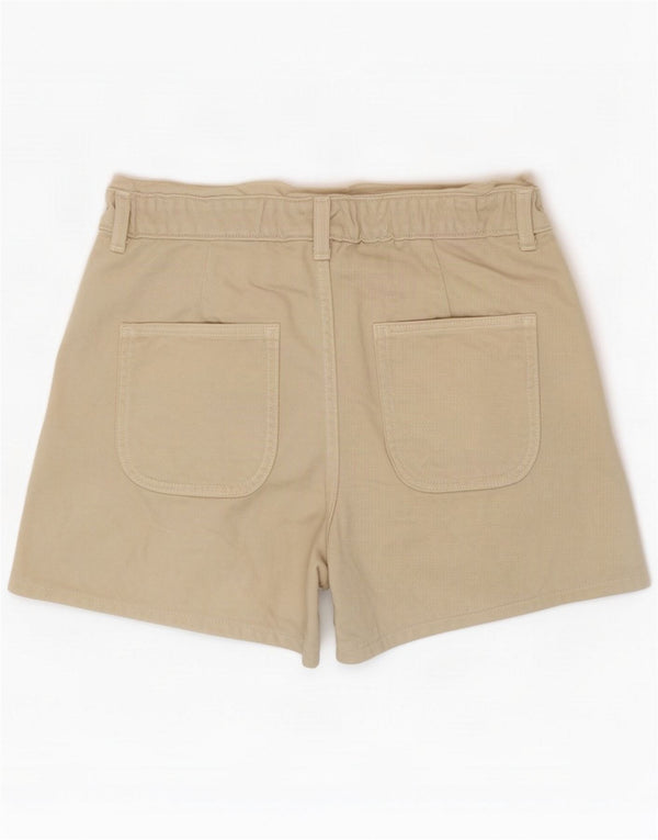 Zara, damă, pantaloni scurți din denim cu talie înaltă EU 34 2XS W24 bumbac bej