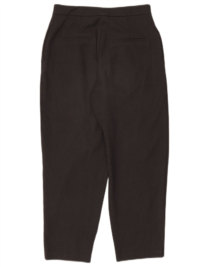 Pantaloni de costum conici pentru femei ZARA XS W24 L27 Poliester negru