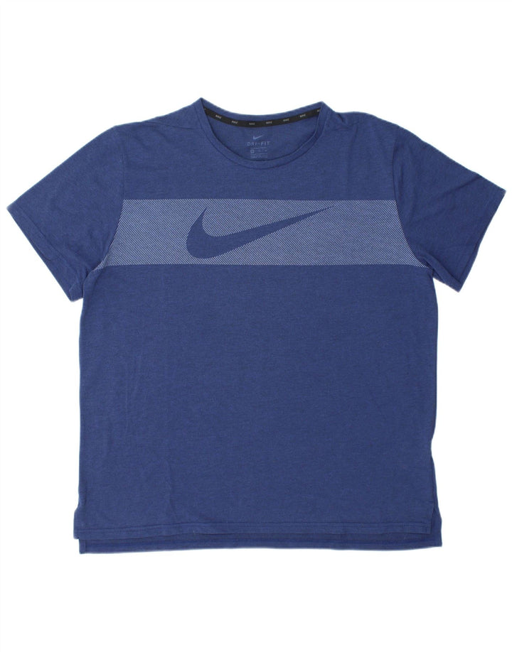Tricou grafic Nike Dri Fit pentru bărbați Top XL poliester bleumarin