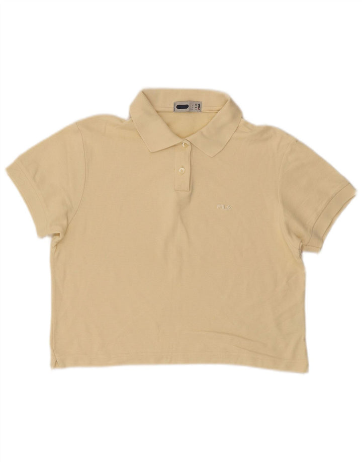 Tricou polo crop FILA pentru femei IT 50 XL Galben