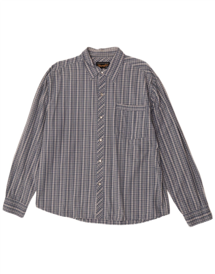 Cămașă pentru bărbați Wrangler 2XL, bumbac cu carouri albastre