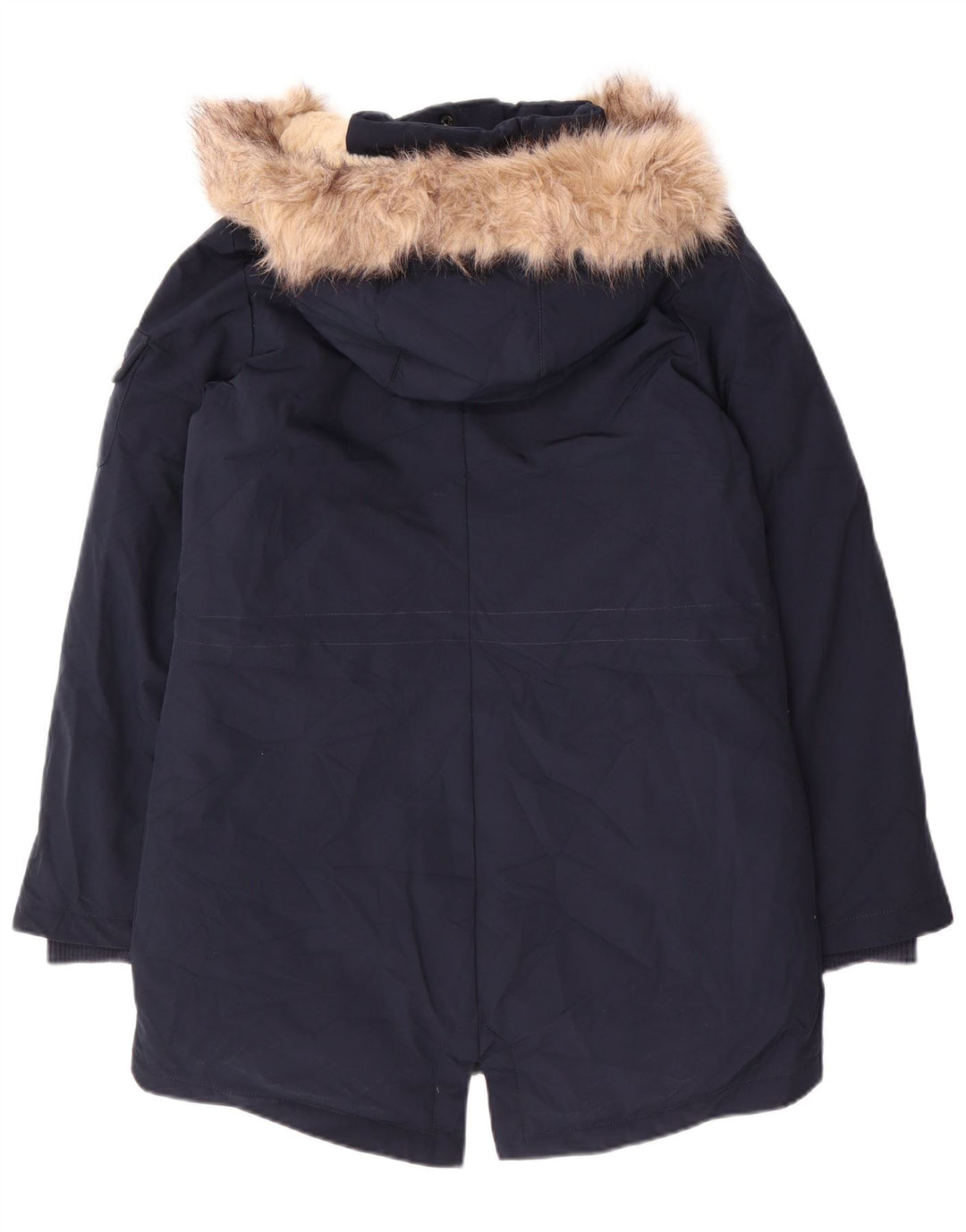 Jachetă parka cu glugă pentru femei Ralph Lauren UK 10 Poliester bleumarin mic