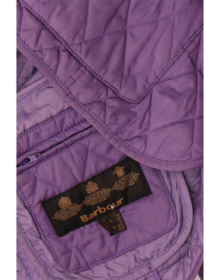 Jachetă matlasată Barbour pentru femei UK 12 Poliester violet mediu