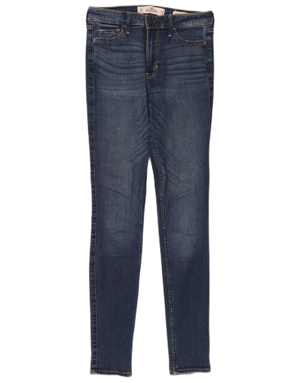 Blugi skinny Hollister pentru femei cu talie mare W25 L30 bumbac albastru