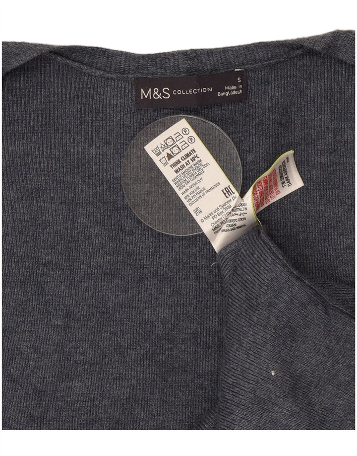 Pulover cardigan deschis pentru femei Marks & Spencer UK 10 mic gri