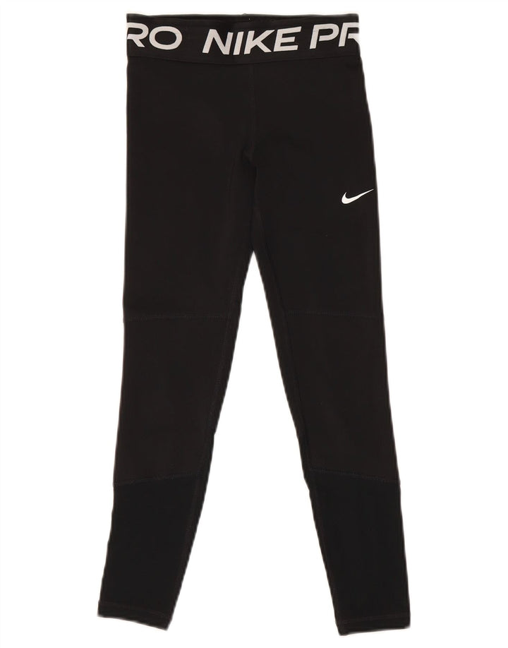 Leggings Nike Fete Dri Fit Graphic 9-10 ani Poliester negru mic
