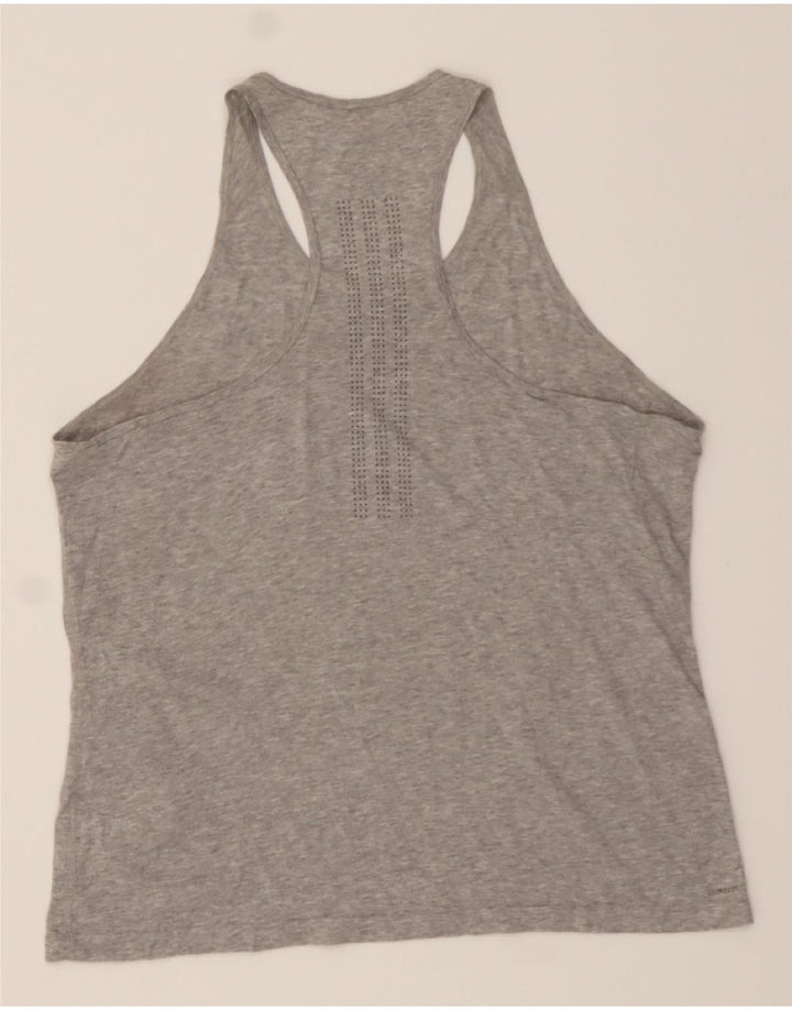 ADIDAS Womens Vest Top UK 20/22 XL Grey Polyester Vintage Adidas and Second-Hand Adidas from Messina Hembry 