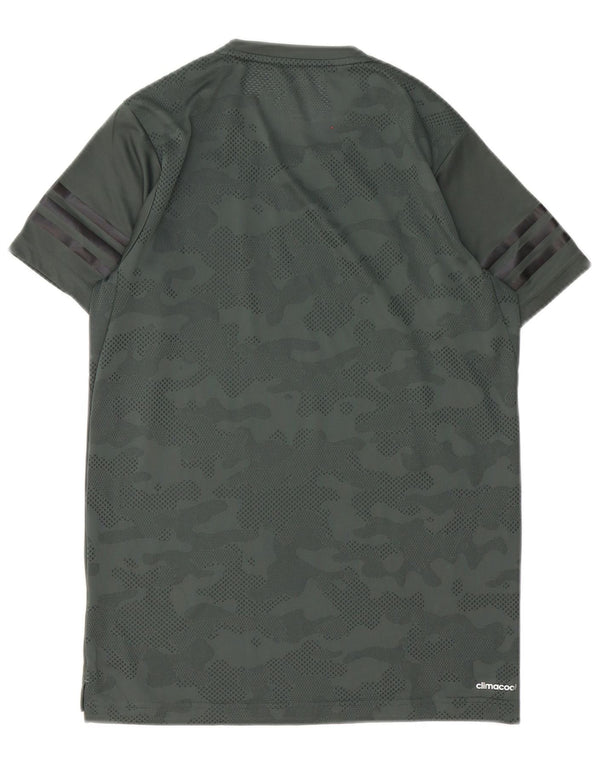 Tricou Adidas Climacool pentru bărbați Top XS Poliester camuflaj verde