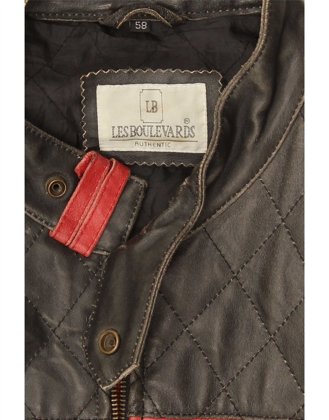Jachetă din piele pentru bărbați Les Boulevards Moto Racer UK 40 Large Black
