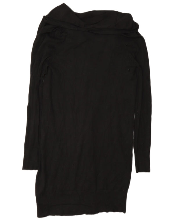 Pulover cardigan deschis pentru femei Zara UK 12 Medium Black Viscose