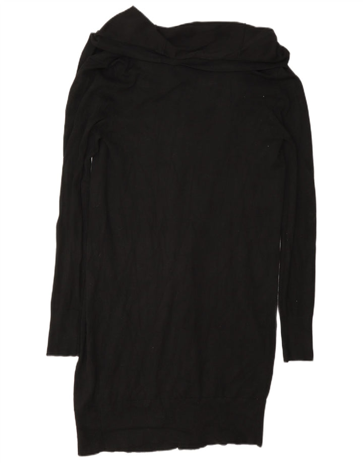 Pulover cardigan deschis pentru femei Zara UK 12 Medium Black Viscose