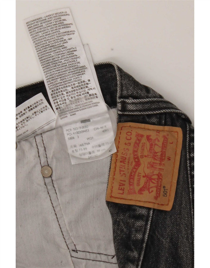 Pantaloni scurți Levi's 501 Denim W29, bumbac gri mediu