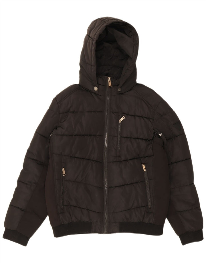 Jachetă căptușită cu glugă Guess pentru bărbați UK 42 XL Poliester negru