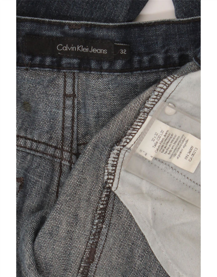 Calvin Klein Blugi pentru bărbați drepte W32 L32 Bumbac bleumarin