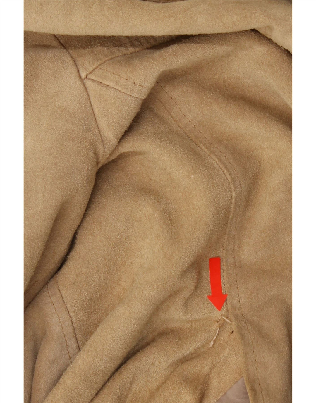 VINTAGE Womens Suede Jacket UK 14 Medium Beige Leather Vintage Vintage and Second-Hand Vintage from Messina Hembry 