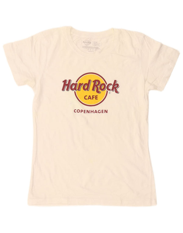Hard Rock Cafe Copenhaga Tricou grafic Top UK 12 Medium White