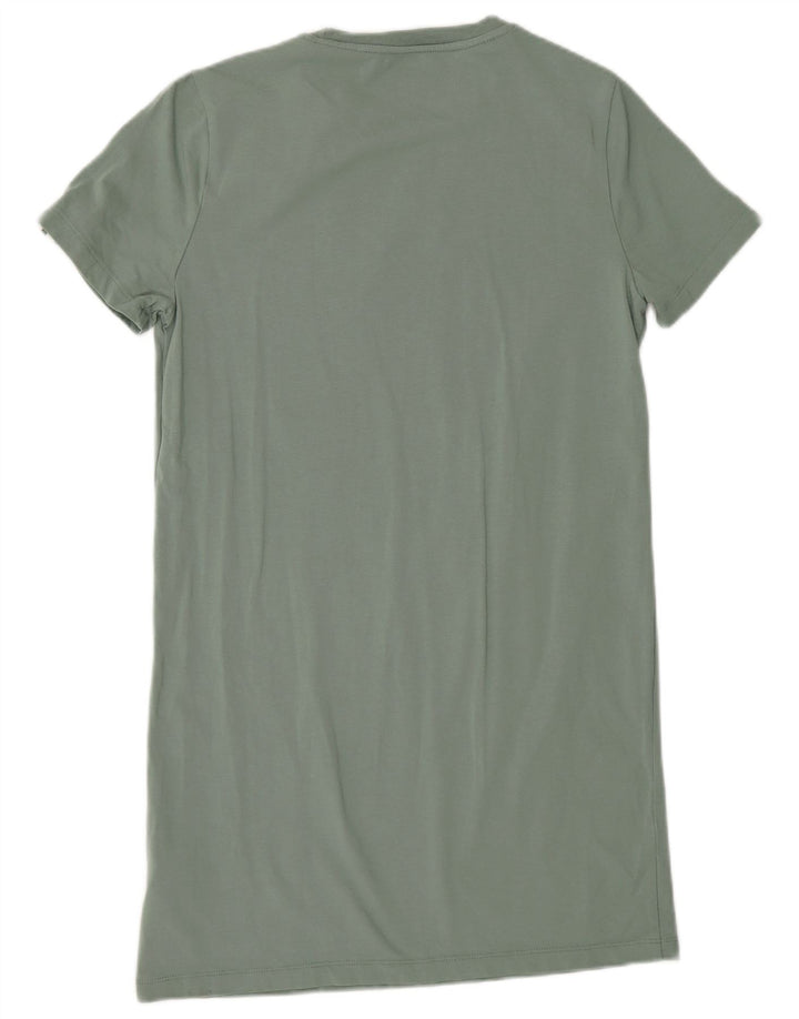 Rochie tricou grafic pentru fete ADIDAS 13-14 ani bumbac kaki